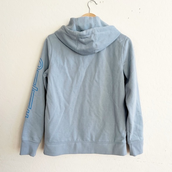 Carhartt Women's Hoodie Rain Defender Relaxed Midweight Graphic Sweatshirt Blue - Picture 2 of 5